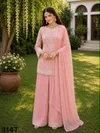 Paral By Mrudangi Gerogette Embroidery Work Plazzo Suits